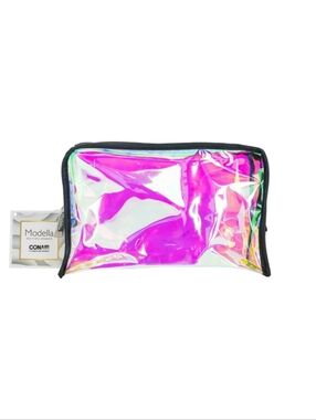 Iridescent Holographic Zip Makeup Bag Beauty Organizer Color Changing